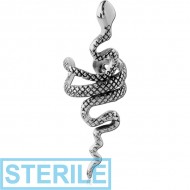 STERILE SURGICAL STEEL EAR CUFF - SNAKE PIERCING