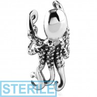 STERILE SURGICAL STEEL EAR CUFF - OCTOPUS PIERCING