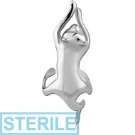 STERILE SURGICAL STEEL EAR CUFF - CAT PIERCING