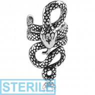 STERILE SURGICAL STEEL EAR CUFF - SNAKE PIERCING