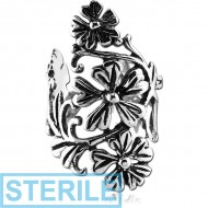 STERILE SURGICAL STEEL EAR CUFF - LEAFS PIERCING