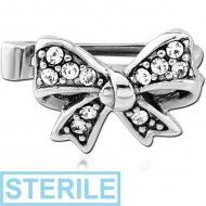 STERILE SURGICAL STEEL JEWELLED EAR CUFF PIERCING