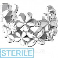 STERILE SURGICAL STEEL JEWELLED EAR CUFF PIERCING