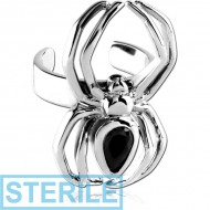 STERILE SURGICAL STEEL JEWELLED EAR CUFF - SPIDER PIERCING