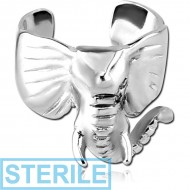 STERILE SURGICAL STEEL EAR CUFF - ELEPHANT
