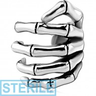 STERILE SURGICAL STEEL EAR CUFF - SKELETON HAND