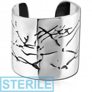 STERILE SURGICAL STEEL EAR CUFF - NATURE LINES