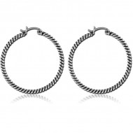 STERILE SURGICAL STEEL TWISTED WIRE EARRINGS