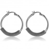 STERILE SURGICAL STEEL WIRE HOOP EARRINGS