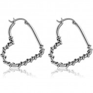 STERILE SURGICAL STEEL TWISTED WIRE EARRINGS