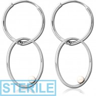 STERILE SURGICAL STEEL EARRINGS