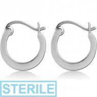 STERILE SURGICAL STEEL HOOP EARRINGS