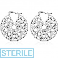STERILE SURGICAL STEEL HOOP EARRINGS PAIR