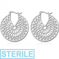 STERILE SURGICAL STEEL HOOP EARRINGS PAIR
