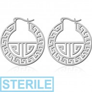 STERILE SURGICAL STEEL HOOP EARRINGS PAIR