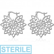 STERILE SURGICAL STEEL HOOP EARRINGS PAIR PIERCING