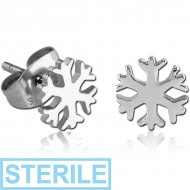STERILE SURGICAL STEEL EAR STUDS PAIR PIERCING