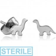 STERILE SURGICAL STEEL EAR STUDS PAIR - DINAZORE PIERCING