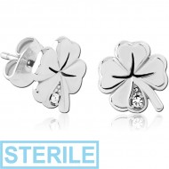 STERILE SURGICAL STEEL EAR STUDS PAIR