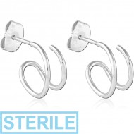 STERILE SURGICAL STEEL EAR STUDS