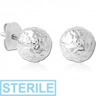 STERILE SURGICAL STEEL EAR STUDS