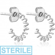 STERILE SURGICAL STEEL EAR STUDS