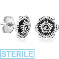 STERILE SURGICAL STEEL EAR STUDS PAIR