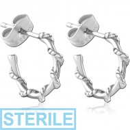 STERILE SURGICAL STEEL EAR STUDS PAIR