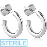 STERILE SURGICAL STEEL EAR STUDS PAIR