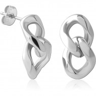 STERILE SURGICAL STEEL EAR STUDS PAIR PIERCING