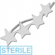 STERILE SURGICAL STEEL EAR VINE - LEFT