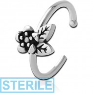 STERILE SURGICAL STEEL OPEN NOSE RING