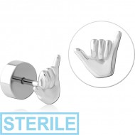 STERILE SURGICAL STEEL FAKE PLUG