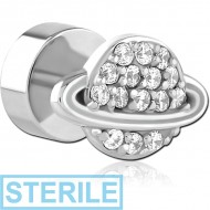 STERILE SURGICAL STEEL JEWELLED FAKE PLUG
