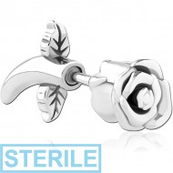 STERILE SURGICAL STEEL FAKE PLUG - ROSE