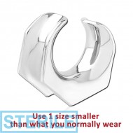 STERILE SURGICAL STEEL HALF TUNNEL PIERCING