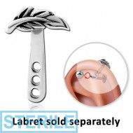 STERILE SURGICAL STEEL HELLIX WRAP - LEAVES PIERCING
