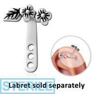 STERILE SURGICAL STEEL HELLIX WRAP - LEAVES FLOWER PIERCING