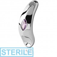 STERILE SURGICAL STEEL JEWELLED INTIMATE SHIELD PIERCING