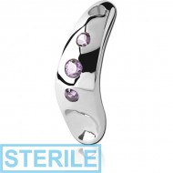 STERILE SURGICAL STEEL JEWELLED INTIMATE SHIELD PIERCING
