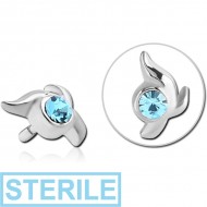 STERILE SURGICAL STEEL JEWELLED PUSH FIT ATTACHMENT FOR BIOFLEX INTERNAL LABRET