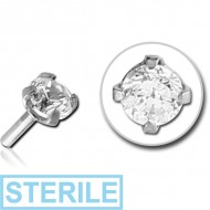 STERILE SURGICAL STEEL JEWELLED PUSH FIT ATTACHMENT FOR BIOFLEX INTERNAL LABRET - ROUND