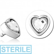 STERILE SURGICAL STEEL JEWELLED PUSH FIT ATTACHMENT FOR BIOFLEX INTERNAL LABRET