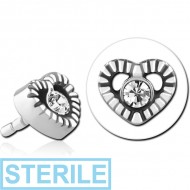 STERILE SURGICAL STEEL JEWELLED PUSH FIT ATTACHMENT FOR BIOFLEX INTERNAL LABRET