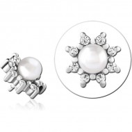 STERILE SURGICAL STEEL JEWELLED PUSH FIT ATTACHMENT FOR BIOFLEX INTERNAL LABRET