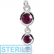 STERILE SURGICAL STEEL JEWELLED ATTACHMENT FOR INTIMATE PIERCING - 3MM AND 5MM ROUND PIERCING