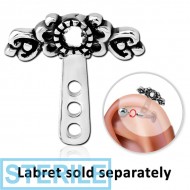 STERILE SURGICAL STEEL JEWELLED HELIX WRAP - FILIGREE PIERCING