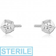 STERILE SURGICAL STEEL PUSH FIT JEWELLED ATTACHMENT FOR BIOFLEX INTERNAL NIPPLE SHIELD