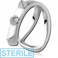 STERILE SURGICAL STEEL LIP CUFF - SPIKES
