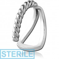 STERILE SURGICAL STEEL LIP CUFF - ROPE